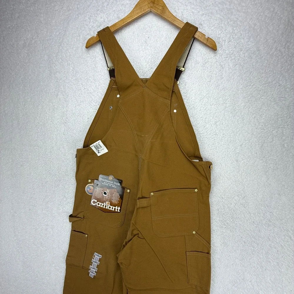 Carhartt Traditional Duck Bib Overalls Mens 36x30 R05 BRN Brown USA NWT NOS